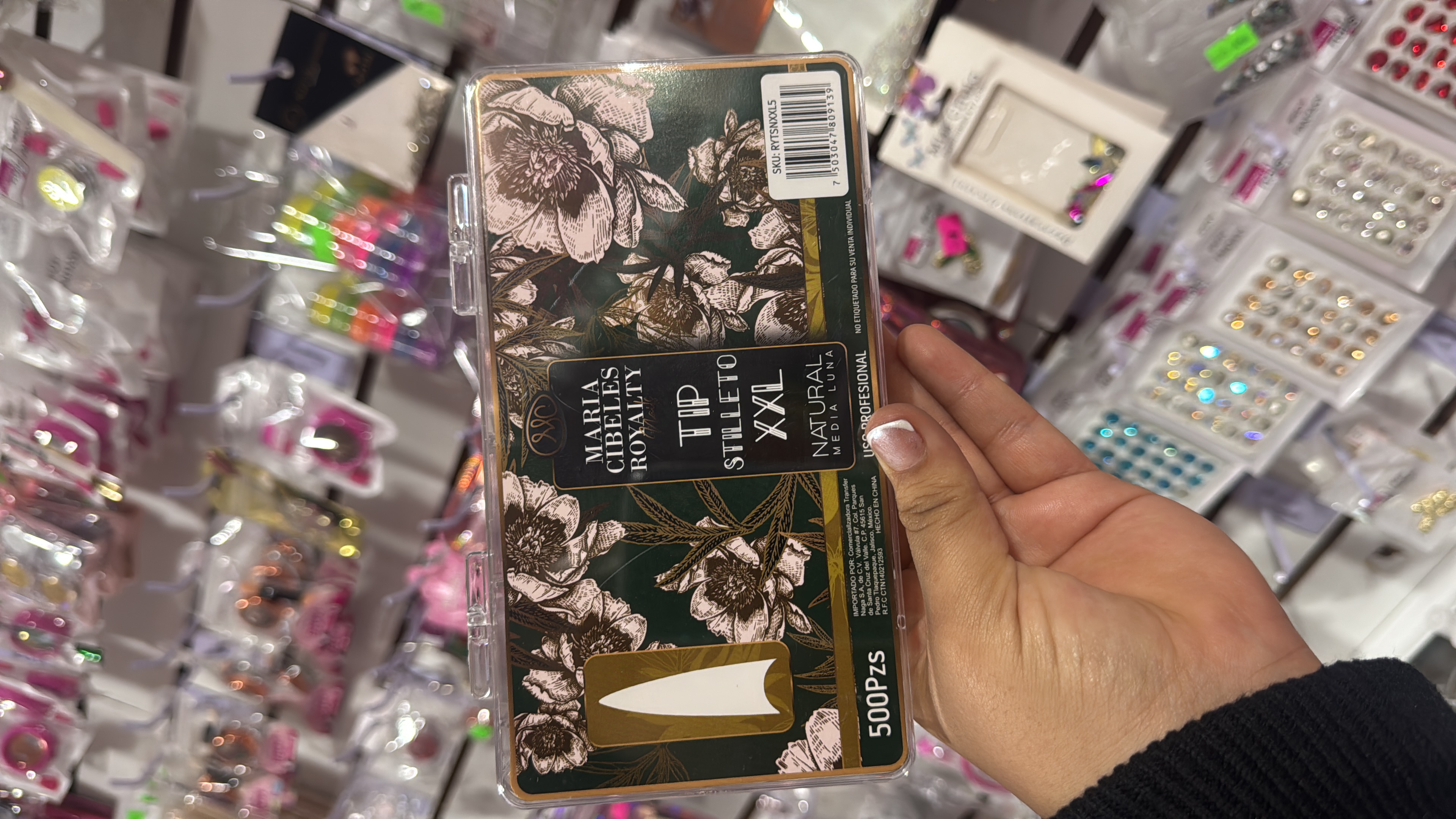 Tip Stilleto XXL Natural 500 pzs